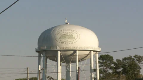 Augusta Water Tower Stock Footage 36540192