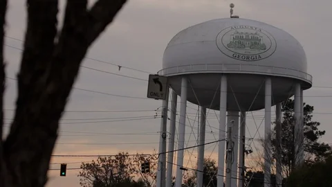 Augusta Water Tower Stock Footage 91270448