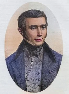 Augustin Eugene Scribe, 1791-1861, French playwright, Historical, digitally Stock Illustration