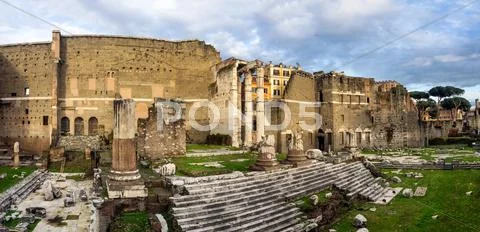 Augustus forum in rome, italy Stock Photos
