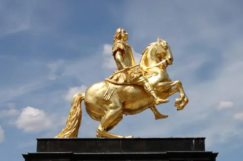 Augustus II the Strong statue Stock Photos