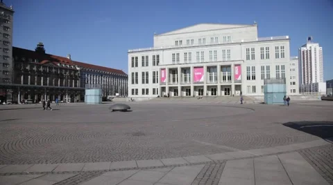 Augustus Platz, Leipzig Stock Footage 47711225