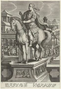 Aulus Vitellius (born 7 or 24 September 12 or 15 AD in Lucera, died 20 or 21 Stock Illustration