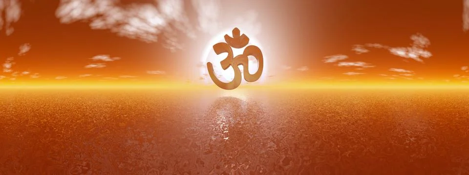 Aum symbol - 3D render Stock Illustration