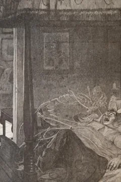 Aunt rage of teeth, Andersen's tales, illustrations by Hans Tegner, Publisher Stock Illustration