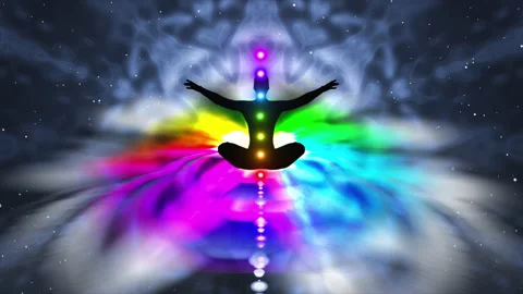 Aura and chakra optimization meditation Video stock 168353270