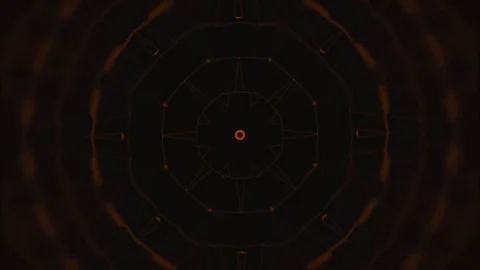 Aura energy visualization. Polygonal pattern in brown and black with focus on Stock Footage 124500540