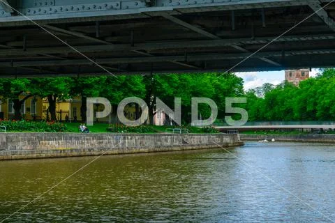 Aura river, in Turku Stock Photos