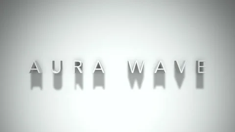 Aura wave 3D title animation with shadows on a white background Vídeo Stock 297510177