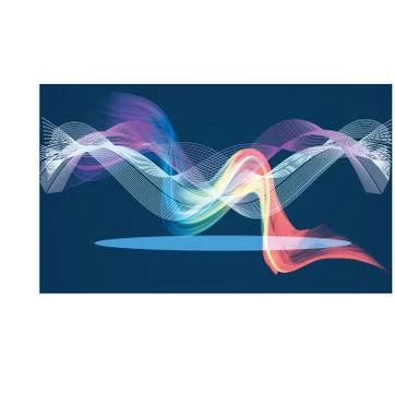 Aurdio waves in the air Stock Illustration
