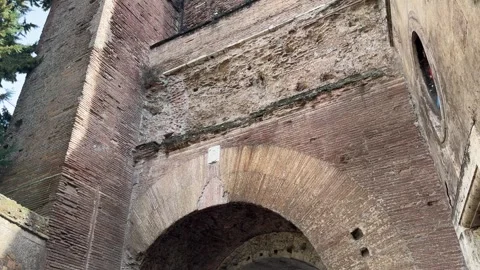 Aurelian Wall Gate in Rome – Ancient Roman City Entrance 動画素材 309877800