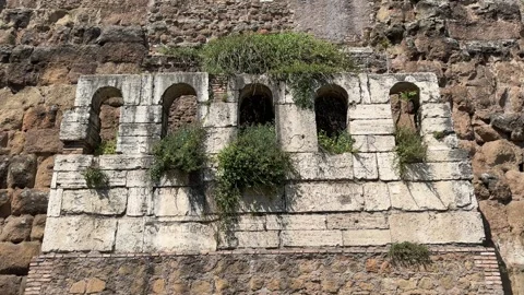Aurelian Wall Gate in Rome – Ancient Roman City Entrance Stock Footage 309877932