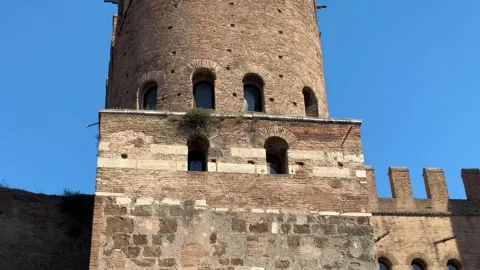 Aurelian Wall Gate in Rome – Ancient Roman City Entrance Vídeo Stock 309877942