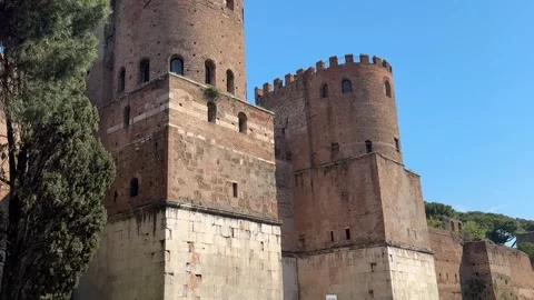 Aurelian Wall Gate in Rome – Ancient Roman City Entrance 動画素材 309877957