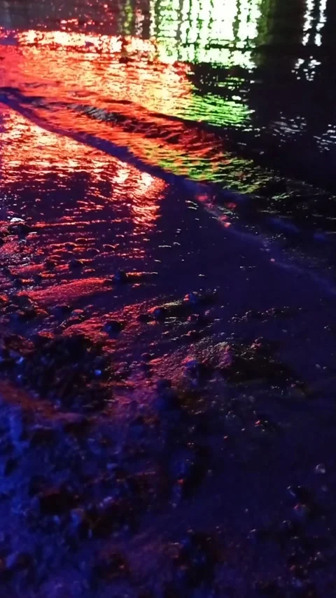 Aurora at Ancol beach Stock Footage 207484995