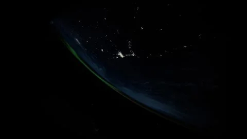Aurora and starlight at night Stock Footage 314041979