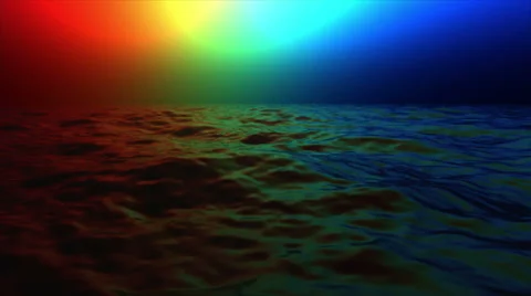 Aurora and Waves Background Stock Footage 31739499