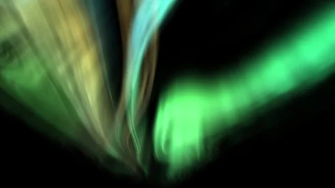 Aurora Animated Light Show Yellow Green Loop Stock Footage 339099599