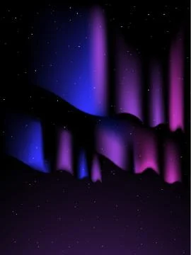 Aurora background Stock Illustration