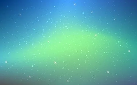 Aurora background. Space texture with northern lights. Color starry cosmos with Stock-Illustration