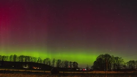 Aurora Borealis activity in Sweden Stock Footage 234642002