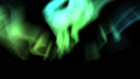 Aurora Borealis Animation Loop Green Northern Lights Stock Footage 169916248
