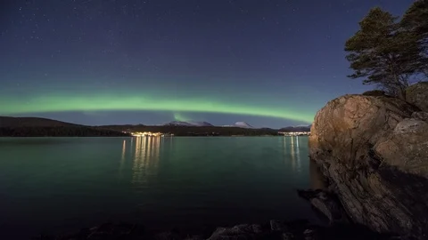 Aurora Borealis arc Stock Footage 100681715