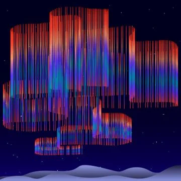 Aurora Borealis  Background  - vector illustration Stock Illustration