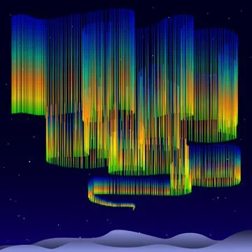 Aurora Borealis  Background  - vector illustration Illustrazione stock