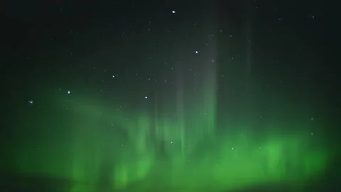 Aurora Borealis dancing on the night sky Video stock 220637285