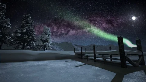 Aurora Borealis Video stock 76839449