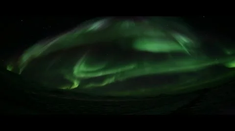Aurora Borealis - green dancing lights Stock Footage