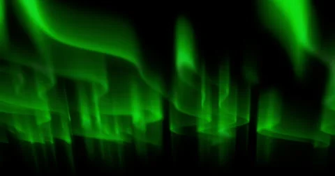 Aurora Borealis Green Loop 4K Seamless Overlay. Stock Footage 322001123