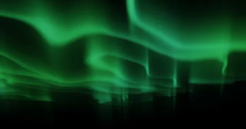 Aurora Borealis Green Loop 4K Seamless Overlay. Stock Footage 322167381