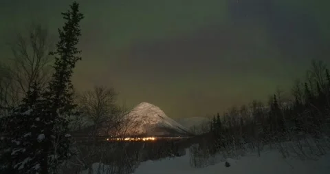 Aurora borealis in Khibiny Stock Footage 323646974