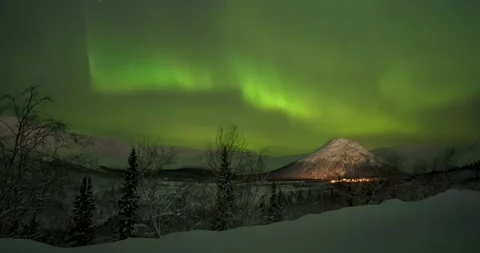 Aurora borealis in Khibiny Stock Footage 323647021