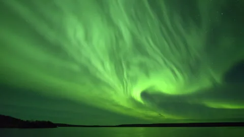 Aurora borealis move like curtains Stock Footage 250293619