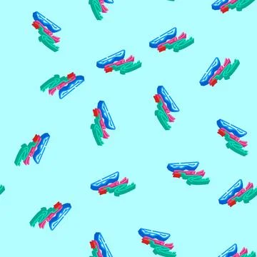 Aurora borealis natural phenomena isometric icon seamless pattern Illustrazione stock