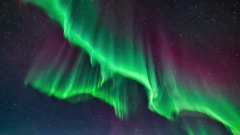Aurora borealis in the night sky Vidéo 314902945
