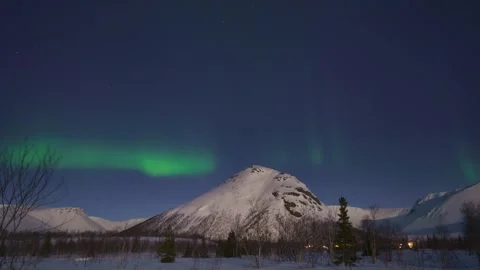 Aurora borealis in the north Stock Footage 332542606