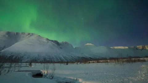 Aurora borealis in the north Stock Footage 332542607