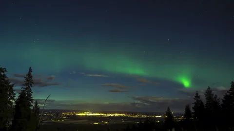 Aurora borealis  Northern Lights Borlänge Sweden 1090 Vidéo 55165953