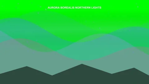 Aurora Borealis Northern Lights Digital Motion Graphic Animation Stock Footage 341652166