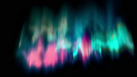 Aurora Borealis Northern Polar Lights isolated on black seamless loop Stock Footage