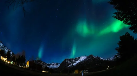 Aurora borealis in Norway Video stock 36917631