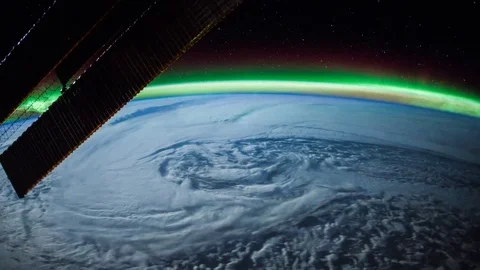 Aurora Borealis over the North Atlantic Ocean in 4K Stock Footage 74285600