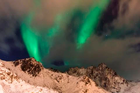 Aurora Borealis 스톡 사진