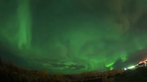 Aurora Borealis shot as a time-lapse Stock Footage 160612137