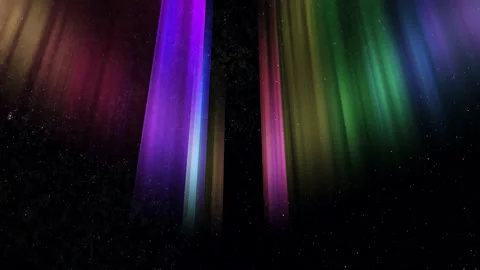 Aurora Borealis sky D rainbow night Stock Footage 205154286