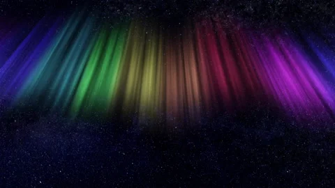 Aurora Borealis sky E rainbow night Stock Footage 205154535